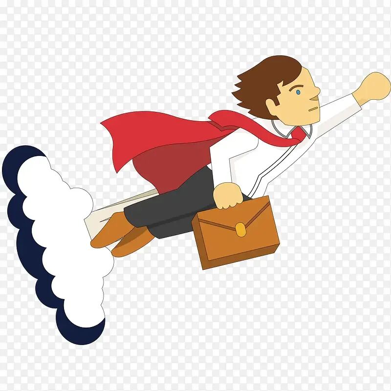 卡通飞上天的商务人士PNG图片素材下载_图片编号7813701-PNG素材网